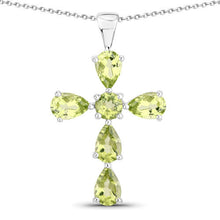 Load image into Gallery viewer, 2.24 Carat Genuine Peridot .925 Sterling Silver Pendant