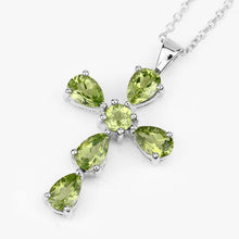 Load image into Gallery viewer, 2.24 Carat Genuine Peridot .925 Sterling Silver Pendant