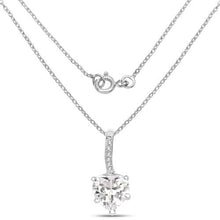 Load image into Gallery viewer, 4.46 Carat Genuine White Cubic Zirconia .925 Sterling Silver Pendant
