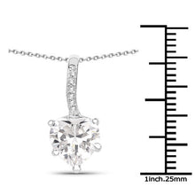 Load image into Gallery viewer, 4.46 Carat Genuine White Cubic Zirconia .925 Sterling Silver Pendant