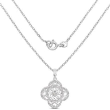 Load image into Gallery viewer, 0.57 Carat Genuine White Diamond .925 Sterling Silver Pendant
