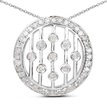 Load image into Gallery viewer, 0.53 Carat Genuine White Diamond .925 Sterling Silver Pendant