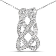 Load image into Gallery viewer, 0.54 Carat Genuine White Diamond .925 Sterling Silver Pendant