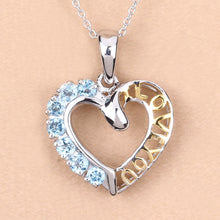 Load image into Gallery viewer, 0.84 Carat Genuine Swiss Blue Topaz .925 Sterling Silver Pendant