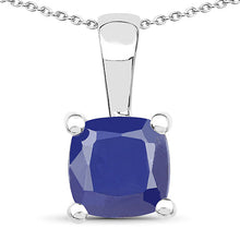 Load image into Gallery viewer, 3.00 Carat Genuine Emerald, Glass Filled Ruby & Glass Filled Sapphire .925 Sterling Silver Pendant