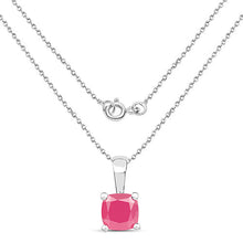Load image into Gallery viewer, 3.00 Carat Genuine Emerald, Glass Filled Ruby & Glass Filled Sapphire .925 Sterling Silver Pendant