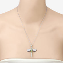 Load image into Gallery viewer, 1.98 Carat Genuine Peridot and White Topaz .925 Sterling Silver Pendant
