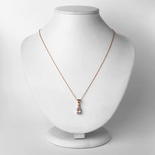 Load image into Gallery viewer, 1.12 Carat Genuine Morganite and White Topaz .925 Sterling Silver Pendant