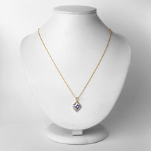 Load image into Gallery viewer, 0.96 Carat Genuine Tanzanite and White Topaz .925 Sterling Silver Pendant