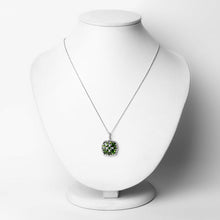 Load image into Gallery viewer, 3.25 Carat Genuine Chrome Diopside and White Zircon .925 Sterling Silver Pendant