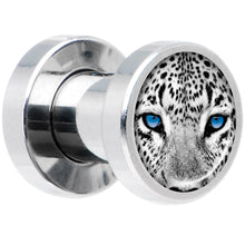 Load image into Gallery viewer, Black White Leopard Eyes Steel Screw Fit Plug Set 4G