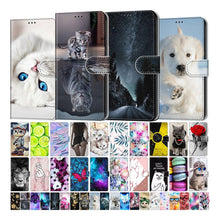 Load image into Gallery viewer, Painted Leather Flip Phone Case For Xiaomi Redmi 8 9 9A 9C 9T Redmi 10 Lion Cat Butterfly Wallet Card Holder Stand Book Cover Colorful PU Leather Wallet Flip Cover Shockproof Card Slots Holder Side Pocket Magnetic Closure Stylish Case