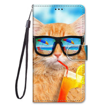 Load image into Gallery viewer, Painted Leather Flip Phone Case For Xiaomi Redmi 8 9 9A 9C 9T Redmi 10 Lion Cat Butterfly Wallet Card Holder Stand Book Cover Colorful PU Leather Wallet Flip Cover Shockproof Card Slots Holder Side Pocket Magnetic Closure Stylish Case
