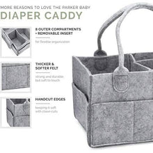 Load image into Gallery viewer, Parker Baby Diaper Caddy - Nursery Storage Bin and Car Organizer for Diapers and Baby Wipes