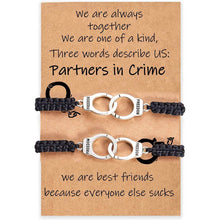 Load image into Gallery viewer, Partner in Crime Handcuff Friendship Bracelets