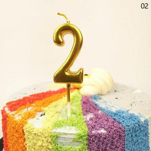 Load image into Gallery viewer, Party Decoration Golden Candles Number Home Cake Birthday Wedding Supplies Birthday Number Candles Cake Numeral Candles Number 0-9 Cake Topper Decoration for Birthday Wedding Reunion Theme Party