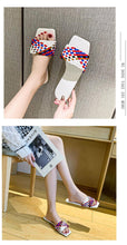 Load image into Gallery viewer, Party Luxury Ladies Slippers Charm Design Open-Toe Beach Flat Sandals Casual Flip Flops Women Shoes Flat Sandals Slip On Slide Sandals Leather Strap Flat Sandals