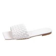 Load image into Gallery viewer, Party Luxury Ladies Slippers Charm Design Open-Toe Beach Flat Sandals Casual Flip Flops Women Shoes Flat Sandals Slip On Slide Sandals Leather Strap Flat Sandals