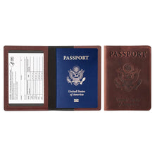 Load image into Gallery viewer, Passport Holder with Vaccination Card Protector