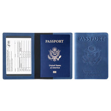 Load image into Gallery viewer, Passport Holder with Vaccination Card Protector