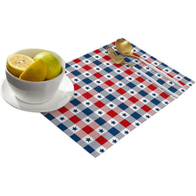 Load image into Gallery viewer, Patriotic Stars Placemats Set