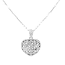 Load image into Gallery viewer, Patterned Heart Locket Pendant Necklace