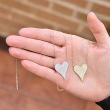 Load image into Gallery viewer, Pave Elongated Heart Necklace