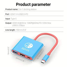 Load image into Gallery viewer, PD100W Docking Station For Nintendo Switch