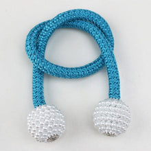 Load image into Gallery viewer, Pearl Magnetic Curtain Clip Tieback Home Decor Buckle Curtain Holder Hanging Ball Rope Straps Holdbacks Room Accessories Strong Magnetic Curtain Tiebacks Pearl Decorative Rope Window Holdbacks For Drapes Home Office