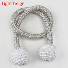 Load image into Gallery viewer, Pearl Magnetic Curtain Clip Tieback Home Decor Buckle Curtain Holder Hanging Ball Rope Straps Holdbacks Room Accessories Strong Magnetic Curtain Tiebacks Pearl Decorative Rope Window Holdbacks For Drapes Home Office