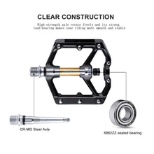 Load image into Gallery viewer, Pedals Bicycle Aluminum Pedal Mountain Urban Road Parts Sealed Bearing Flat Platform All-Round Pedals Bike Accessories Advanced 4 Bearings Mountain Bike Pedals Platform Bicycle Flat Alloy Pedals