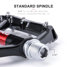 Load image into Gallery viewer, Pedals Bicycle Aluminum Pedal Mountain Urban Road Parts Sealed Bearing Flat Platform All-Round Pedals Bike Accessories Advanced 4 Bearings Mountain Bike Pedals Platform Bicycle Flat Alloy Pedals