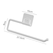 Load image into Gallery viewer, Perforation-Free Kitchen Toilet Paper Holder Special Paper Towel Rack Cling Film Storage Rack Toilet Paper Rag Holder Wall Mount Self Adhesive Toilet Paper Holder Durable Stainless Steel Brushed Nickel Toilet Paper Roll Holder Modern No Drilling