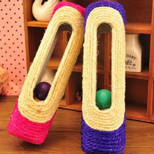 Load image into Gallery viewer, Pet Cat Rolling Sisal Scratching Post Trapped With 3 Ball Training Novely Toy