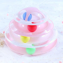 Load image into Gallery viewer, Pet Cat Toy Training Amusement Plate Kitten Tower Tracks Disc Cat Intelligence Amusement Triple Disc tumbler Fish Animal Toy For Small Dogs Wiggle Fish Catnip Toys Motion Kitten Toy Plush Interactive Cat Toys for Cat Exercise
