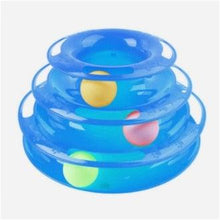Load image into Gallery viewer, Pet Cat Toy Training Amusement Plate Kitten Tower Tracks Disc Cat Intelligence Amusement Triple Disc tumbler Fish Animal Toy For Small Dogs Wiggle Fish Catnip Toys Motion Kitten Toy Plush Interactive Cat Toys for Cat Exercise