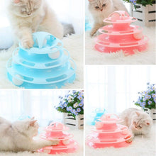 Load image into Gallery viewer, Pet Cat Toy Training Amusement Plate Kitten Tower Tracks Disc Cat Intelligence Amusement Triple Disc tumbler Fish Animal Toy For Small Dogs Wiggle Fish Catnip Toys Motion Kitten Toy Plush Interactive Cat Toys for Cat Exercise