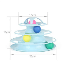 Load image into Gallery viewer, Pet Cat Toy Training Amusement Plate Kitten Tower Tracks Disc Cat Intelligence Amusement Triple Disc tumbler Fish Animal Toy For Small Dogs Wiggle Fish Catnip Toys Motion Kitten Toy Plush Interactive Cat Toys for Cat Exercise