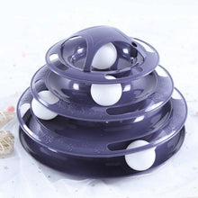 Load image into Gallery viewer, Pet Cat Toy Training Amusement Plate Kitten Tower Tracks Disc Cat Intelligence Amusement Triple Disc tumbler Fish Animal Toy For Small Dogs Wiggle Fish Catnip Toys Motion Kitten Toy Plush Interactive Cat Toys for Cat Exercise