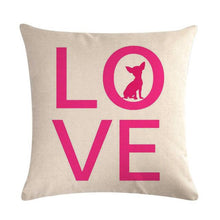 Load image into Gallery viewer, Pet Dog Elegant Design Linen Cotton Throw Pillow Covers Dog Pattern Cotton Throw Pillow Covers Car Sofa Cushion Cover Pillowcases Couch Cushion Cover Home Sofa Bed Decorative Pillows