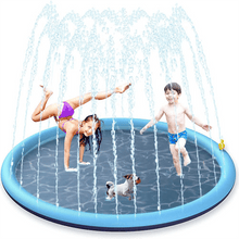 Load image into Gallery viewer, Pet Swimming Pool Pet Sprinkler Pad Inflatable Water Spray Mat Tub Summer Play Cooling Mat Dog Bathtub Dog Cooling Mat Pet Bed Sprinkler Pad for Dogs & Kids PVC Splash Pad for Kids Age Water Toys for Summer Outdoor