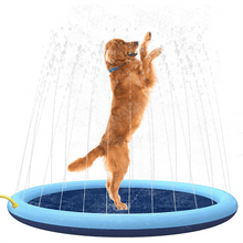 Load image into Gallery viewer, Pet Swimming Pool Pet Sprinkler Pad Inflatable Water Spray Mat Tub Summer Play Cooling Mat Dog Bathtub Dog Cooling Mat Pet Bed Sprinkler Pad for Dogs & Kids PVC Splash Pad for Kids Age Water Toys for Summer Outdoor