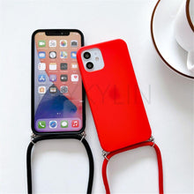 Load image into Gallery viewer, Phone Case Strap Cord Chain Phone Case For Xiaomi Redmi Note 10 9 10S 9S Pro Max 10 9 9A 9C Cover Mi POCO X3 NFC Pro 12 Pro 11 Lite Crossbody Case Soft Matte Phone Holder with Neck Strap