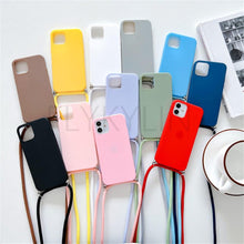 Load image into Gallery viewer, Phone Case Strap Cord Chain Phone Case For Xiaomi Redmi Note 10 9 10S 9S Pro Max 10 9 9A 9C Cover Mi POCO X3 NFC Pro 12 Pro 11 Lite Crossbody Case Soft Matte Phone Holder with Neck Strap