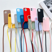 Load image into Gallery viewer, Phone Case Strap Cord Chain Phone Case For Xiaomi Redmi Note 10 9 10S 9S Pro Max 10 9 9A 9C Cover Mi POCO X3 NFC Pro 12 Pro 11 Lite Crossbody Case Soft Matte Phone Holder with Neck Strap