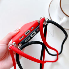 Load image into Gallery viewer, Phone Case Strap Cord Chain Phone Case For Xiaomi Redmi Note 10 9 10S 9S Pro Max 10 9 9A 9C Cover Mi POCO X3 NFC Pro 12 Pro 11 Lite Crossbody Case Soft Matte Phone Holder with Neck Strap