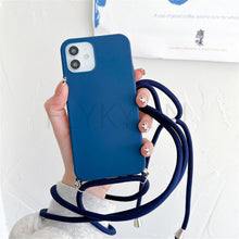 Load image into Gallery viewer, Phone Case Strap Cord Chain Phone Case For Xiaomi Redmi Note 10 9 10S 9S Pro Max 10 9 9A 9C Cover Mi POCO X3 NFC Pro 12 Pro 11 Lite Crossbody Case Soft Matte Phone Holder with Neck Strap