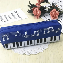 Load image into Gallery viewer, Piano Music Notes Keyboard Pencil Case Large Capacity Pencil Bags Cool Print Stationery Office School Cute Pencil Cases