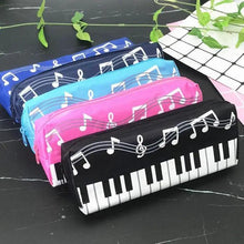 Load image into Gallery viewer, Piano Music Notes Keyboard Pencil Case Large Capacity Pencil Bags Cool Print Stationery Office School Cute Pencil Cases