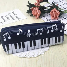 Load image into Gallery viewer, Piano Music Notes Keyboard Pencil Case Large Capacity Pencil Bags Cool Print Stationery Office School Cute Pencil Cases